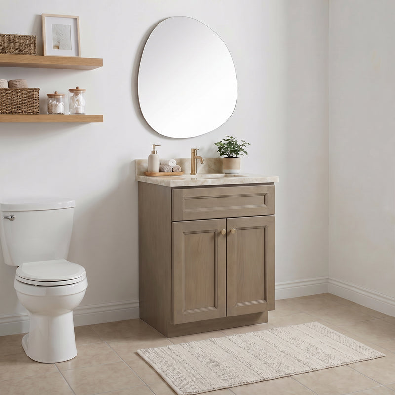 24" Willowdale Vanity with Cream Quartzite Top