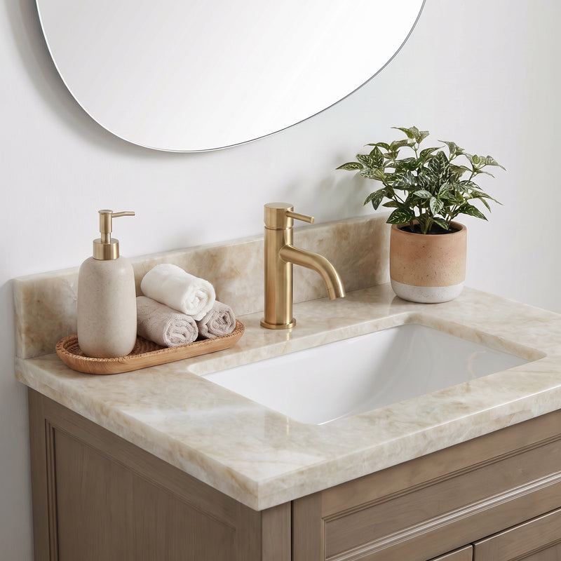 24" Willowdale Vanity with Cream Quartzite Top