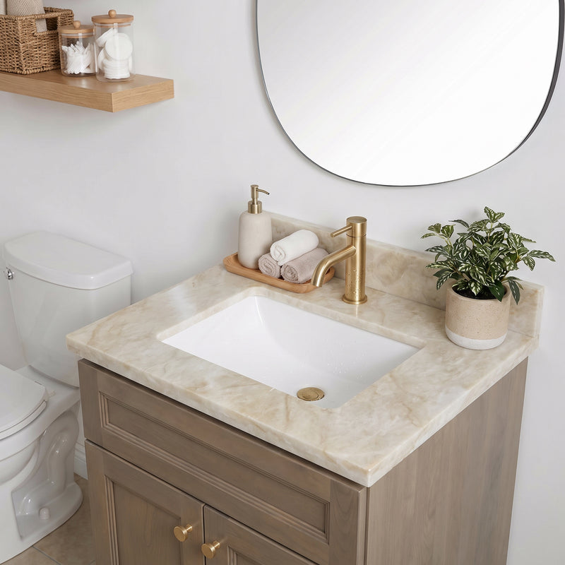 24" Willowdale Vanity with Cream Quartzite Top