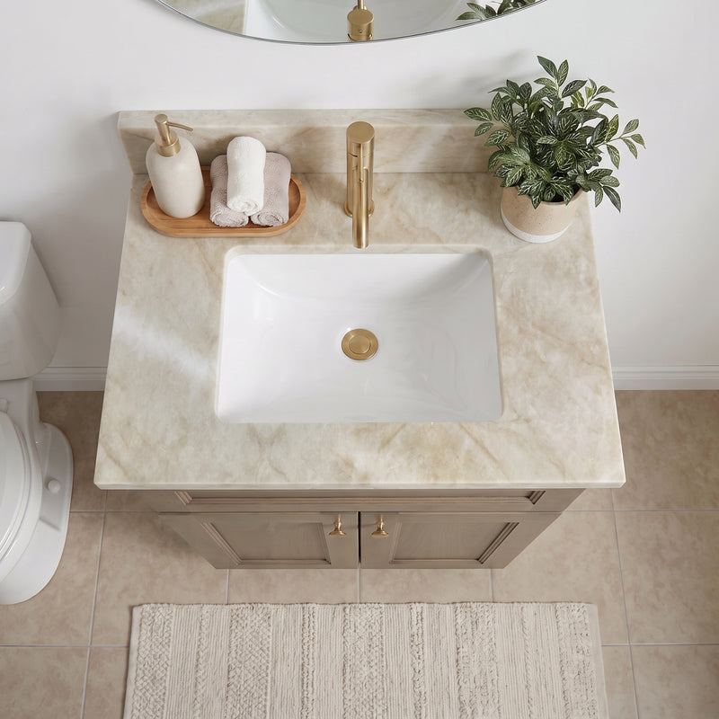 24" Willowdale Vanity with Cream Quartzite Top