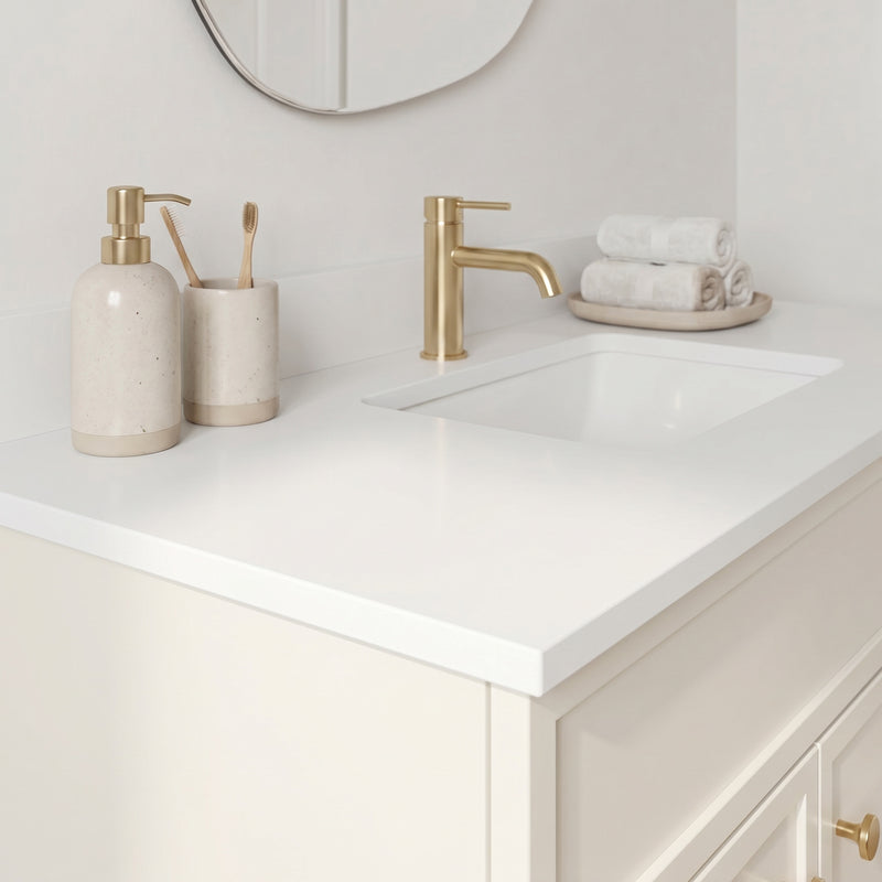 36" Slim Shaker Vanity — Off White