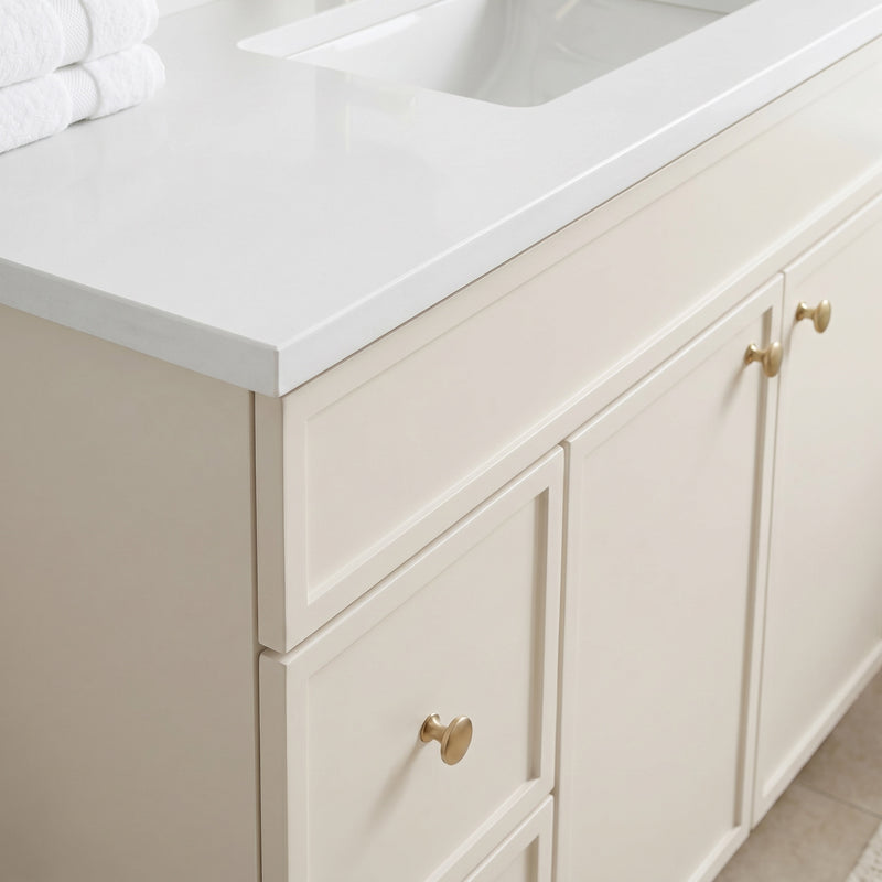 42" Slim Shaker Vanity — Off White