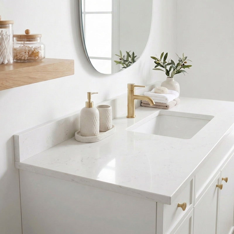 42" Slim Shaker Vanity — White
