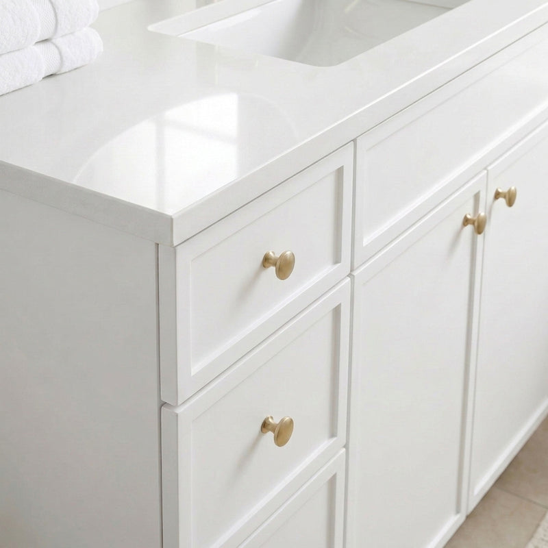 42" Slim Shaker Vanity — White