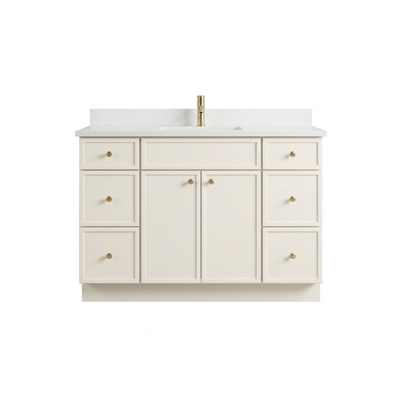 48" Slim Shaker Vanity — Off White