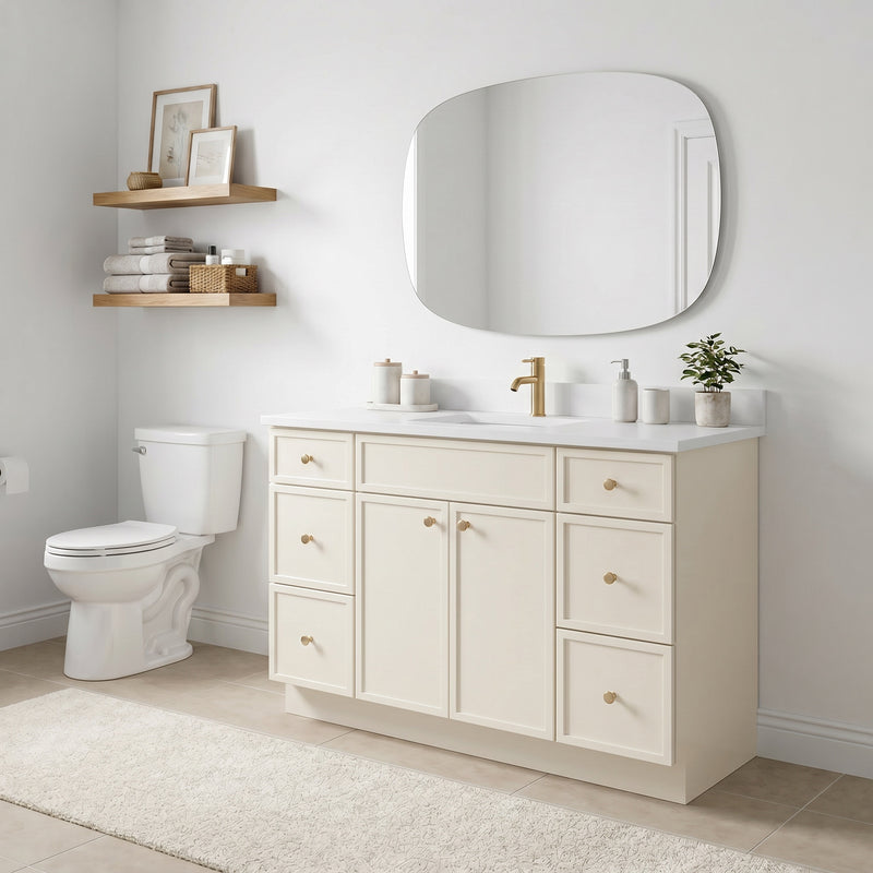 48" Slim Shaker Vanity — Off White