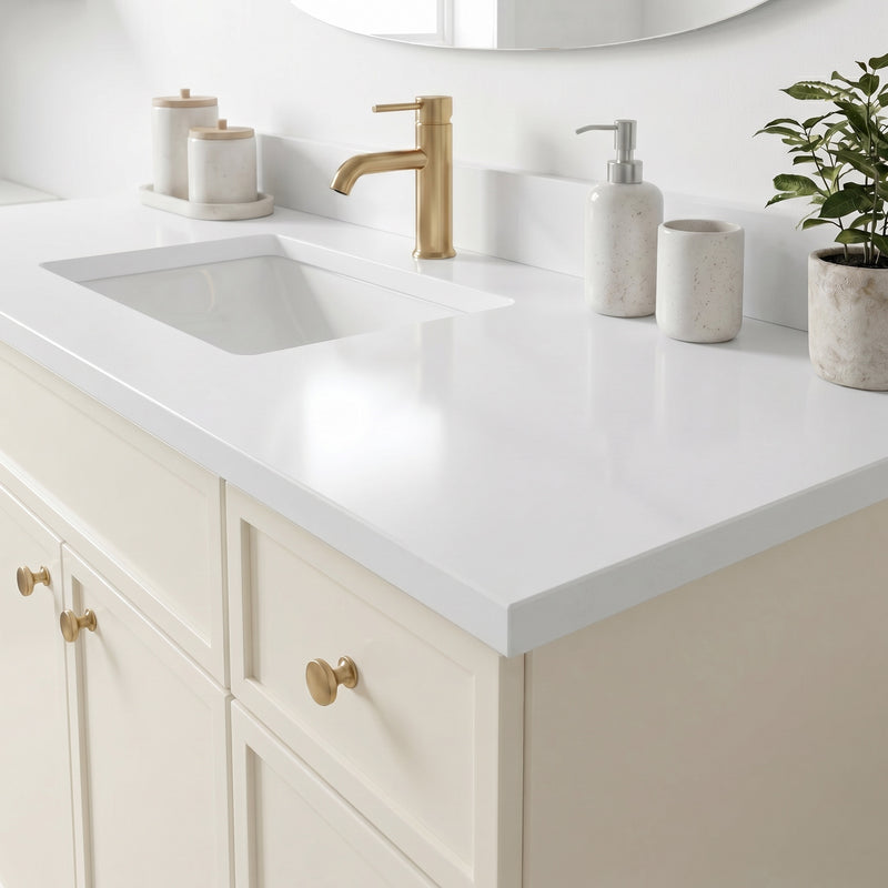48" Slim Shaker Vanity — Off White