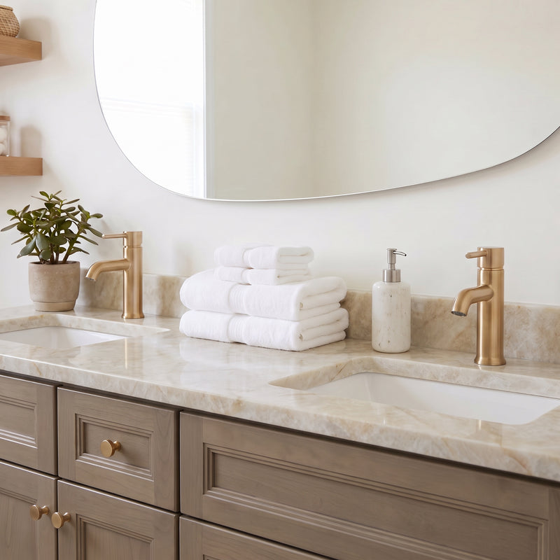 72" Willowdale Double Sink Vanity with Cream Quartzite Top