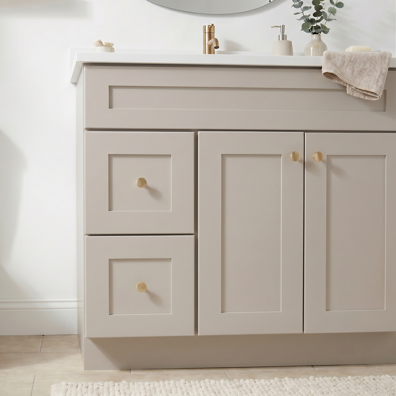 36" Taupe Shaker Vanity – Single Sink
