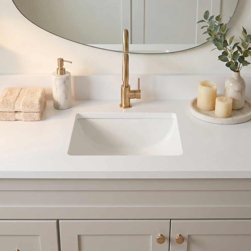 42" Taupe Shaker Vanity – Single Sink