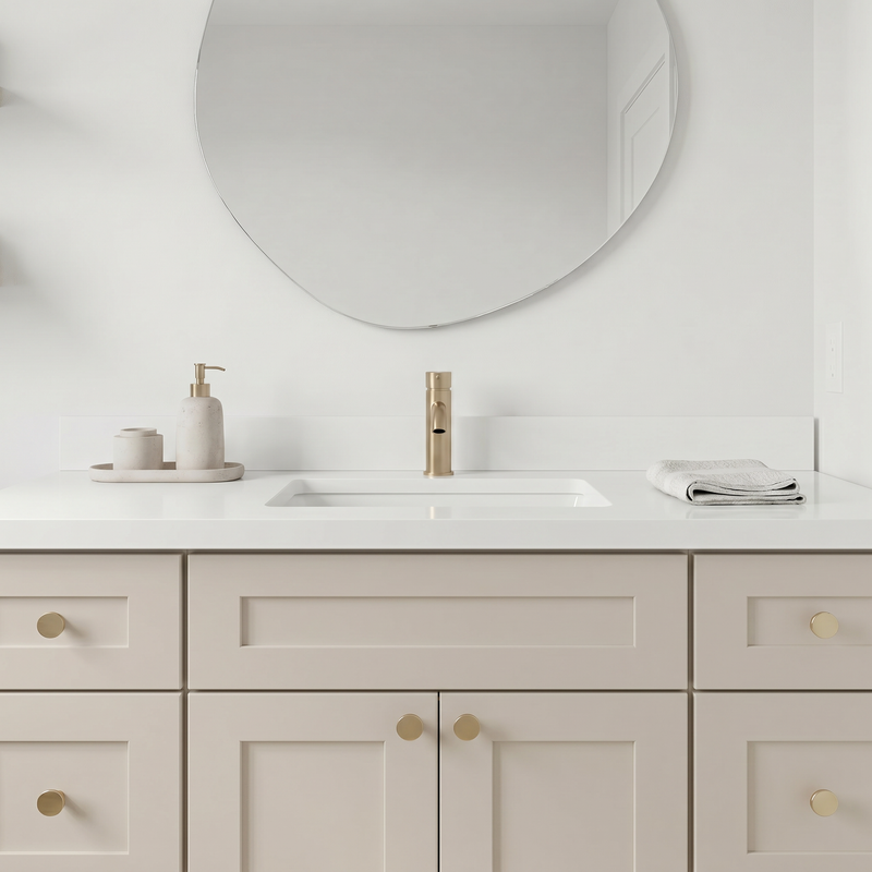 48" Taupe Shaker Vanity – Single Sink
