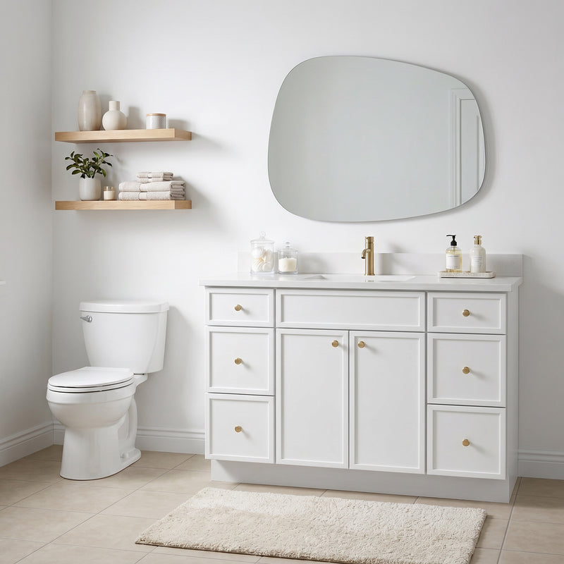 48" Slim Shaker Vanity — White
