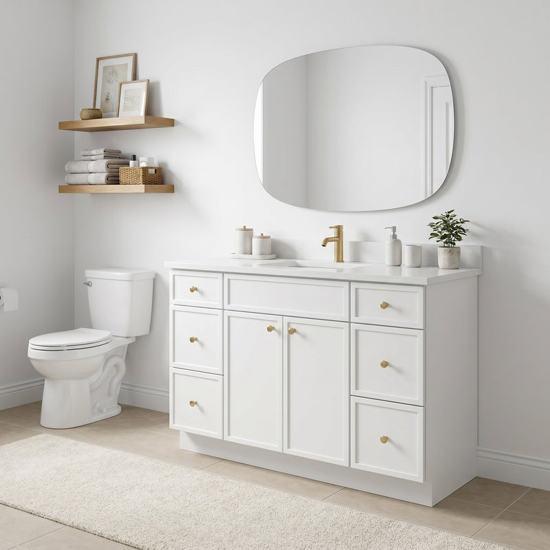 48" Slim Shaker Vanity — White