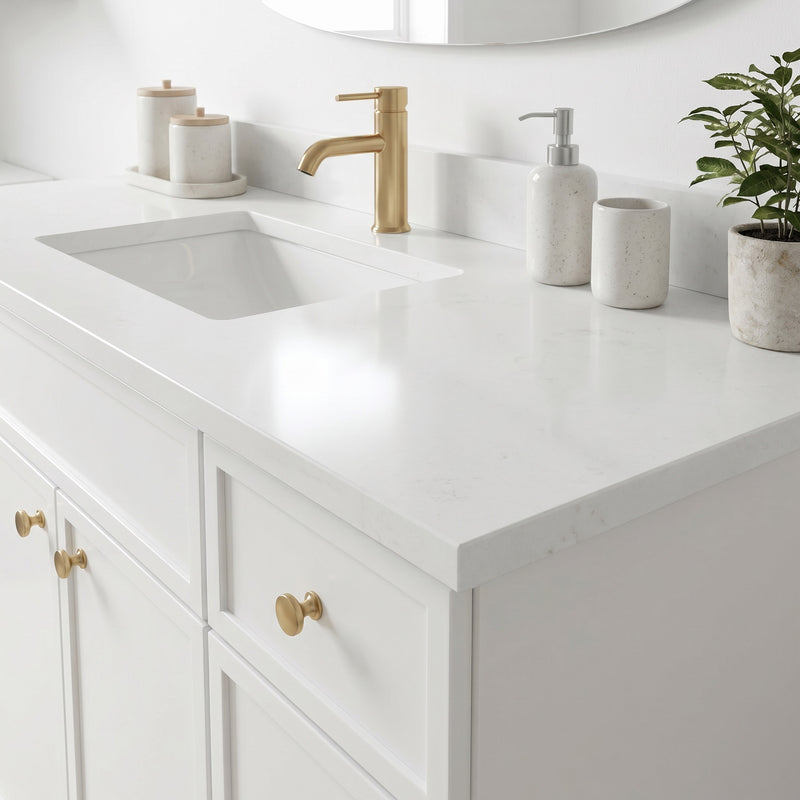 48" Slim Shaker Vanity — White