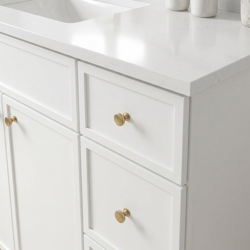 48" Slim Shaker Vanity — White