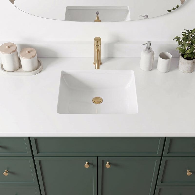 Forest Green Slim Shaker Vanity — Oakline Cabinets
