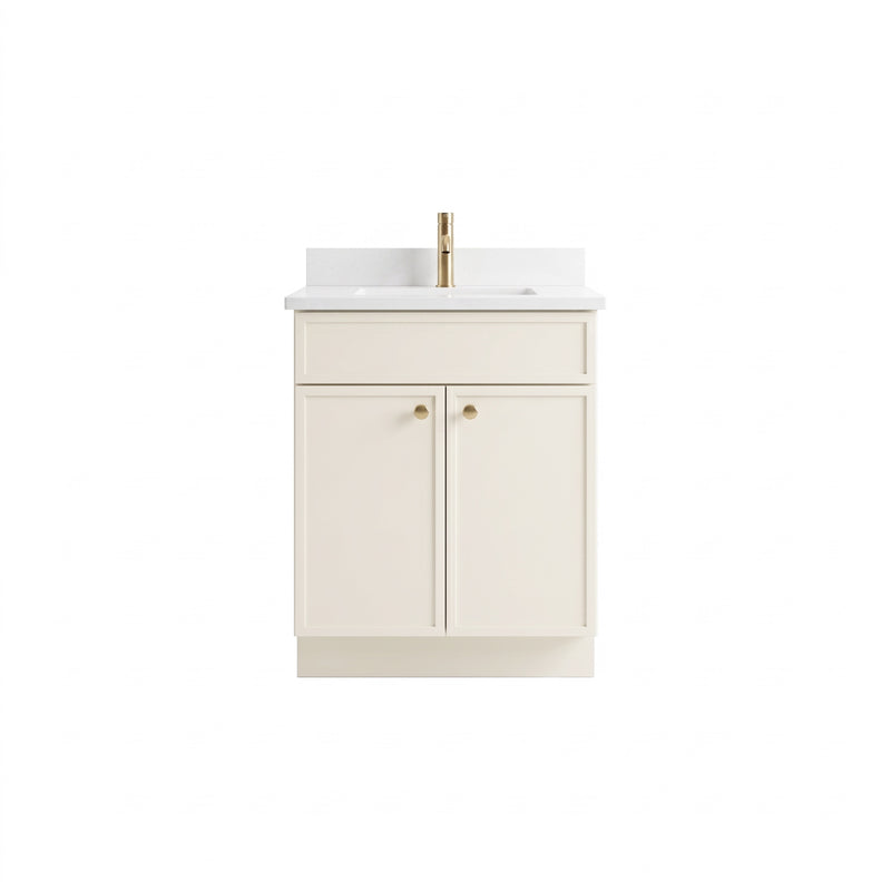 24" Slim Shaker Vanity — Off White