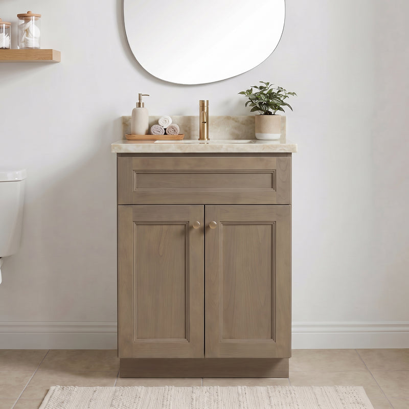 24" Willowdale Vanity with Cream Quartzite Top