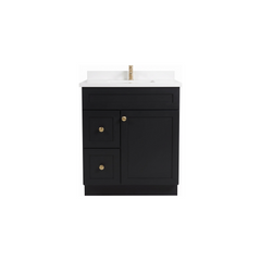 30" Shaker Bathroom Vanity – Black