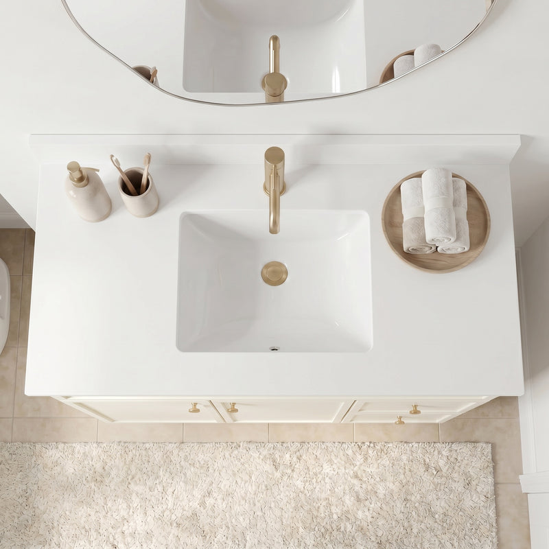 36" Slim Shaker Vanity — Off White