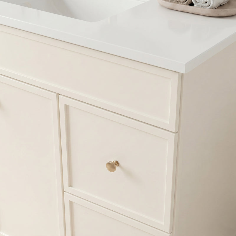 36" Slim Shaker Vanity — Off White