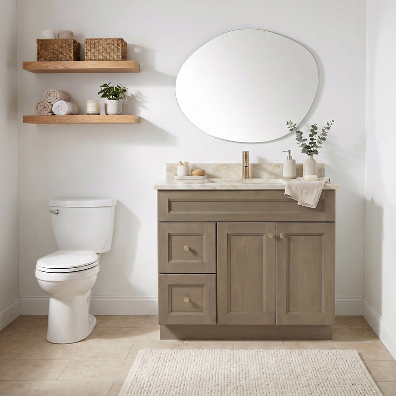 36" Willowdale Vanity with Cream Quartzite Top