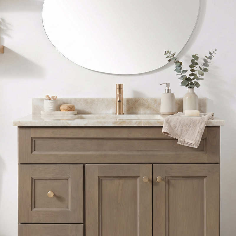 36" Willowdale Vanity with Cream Quartzite Top