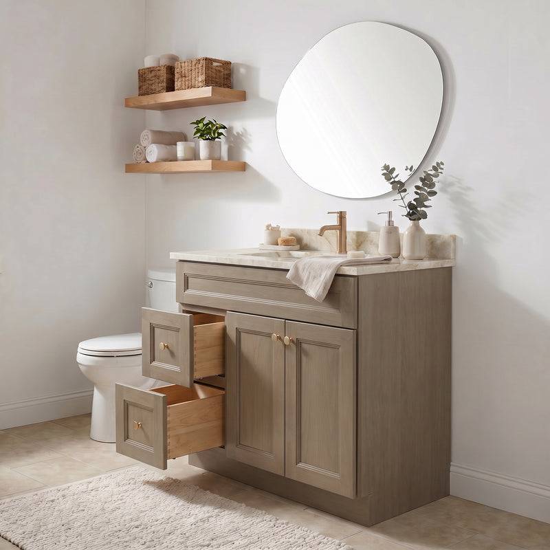 36" Willowdale Vanity with Cream Quartzite Top
