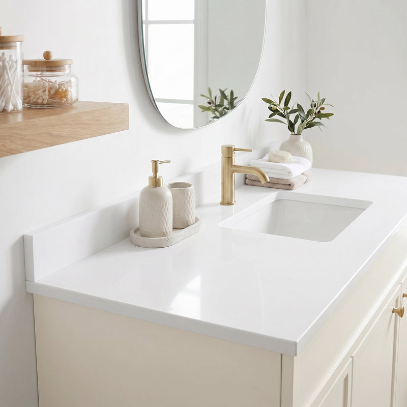 42" Slim Shaker Vanity — Off White