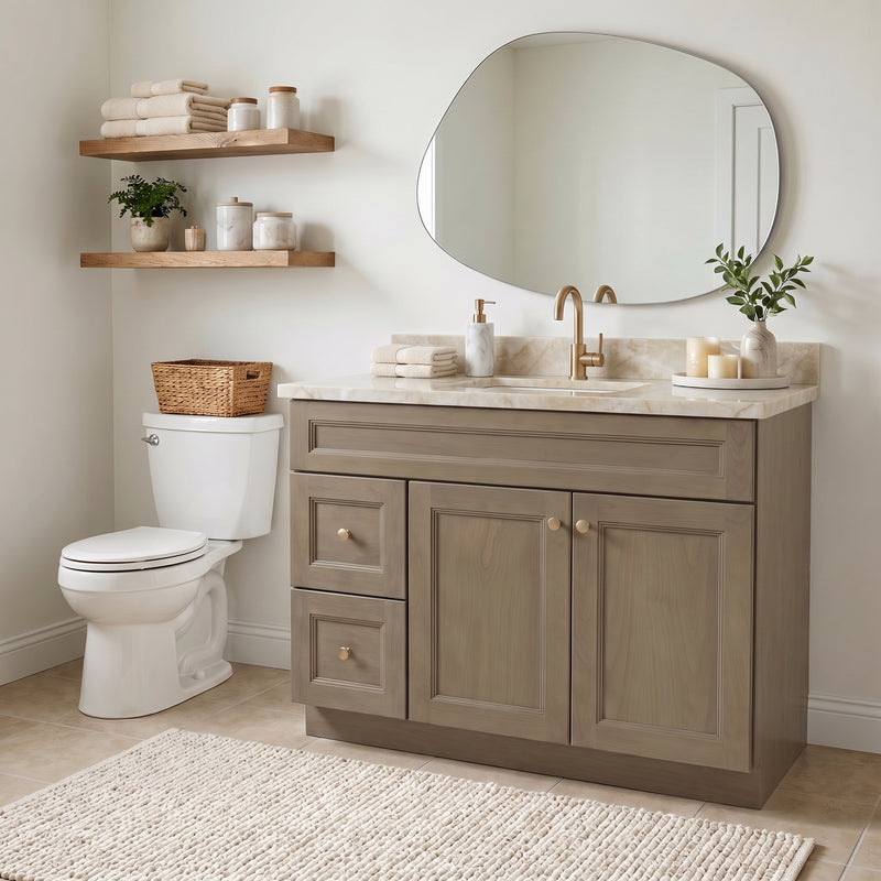 42" Willowdale Vanity with Cream Quartzite Top