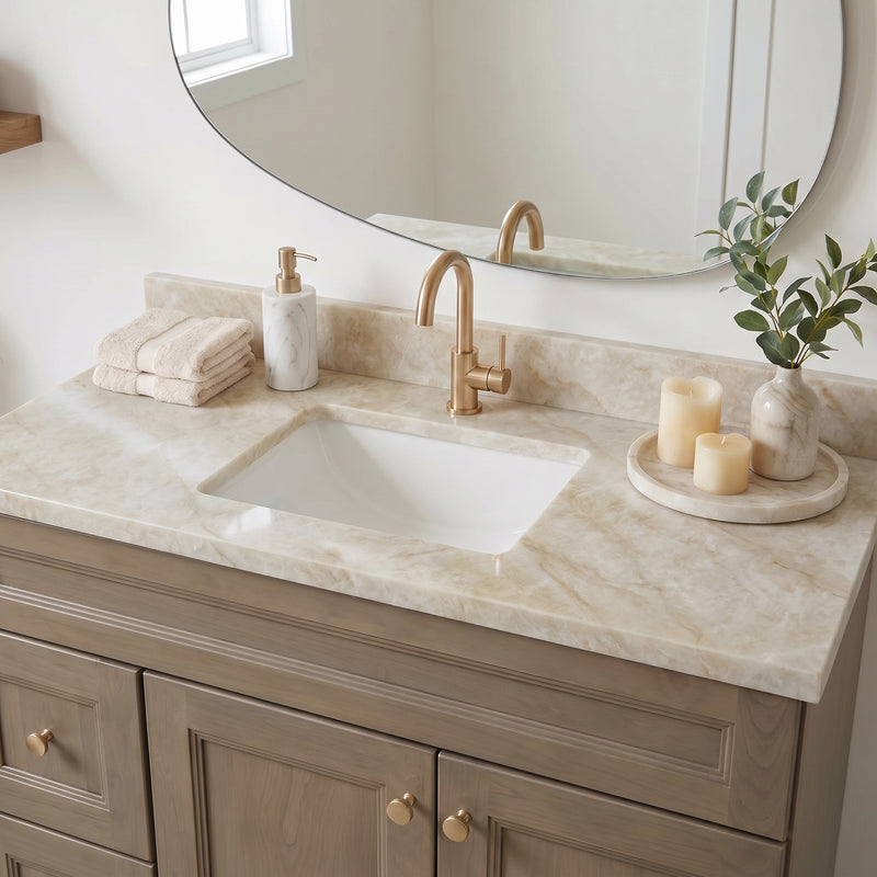 42" Willowdale Vanity with Cream Quartzite Top
