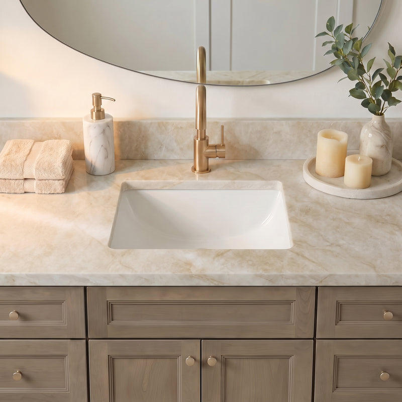 42" Willowdale Vanity with Cream Quartzite Top