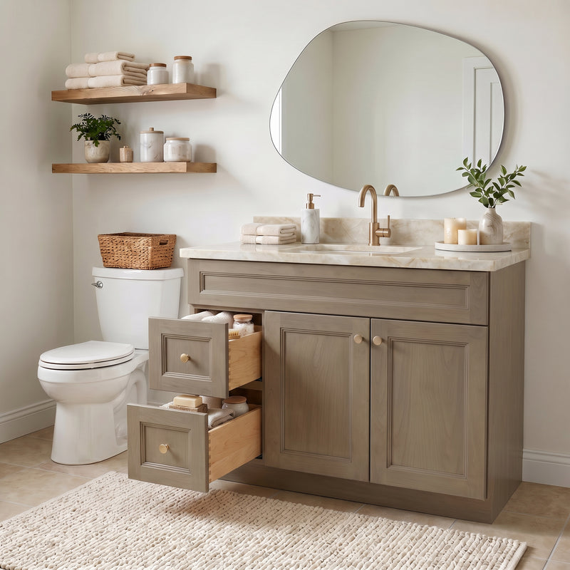 42" Willowdale Vanity with Cream Quartzite Top