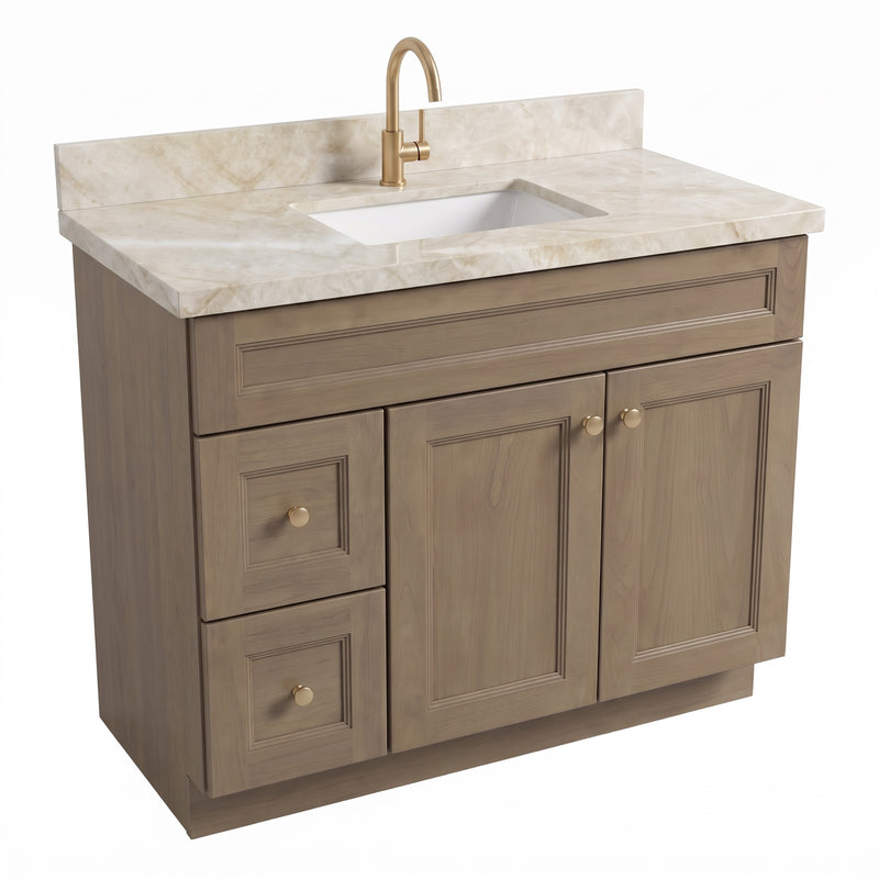42" Willowdale Vanity with Cream Quartzite Top
