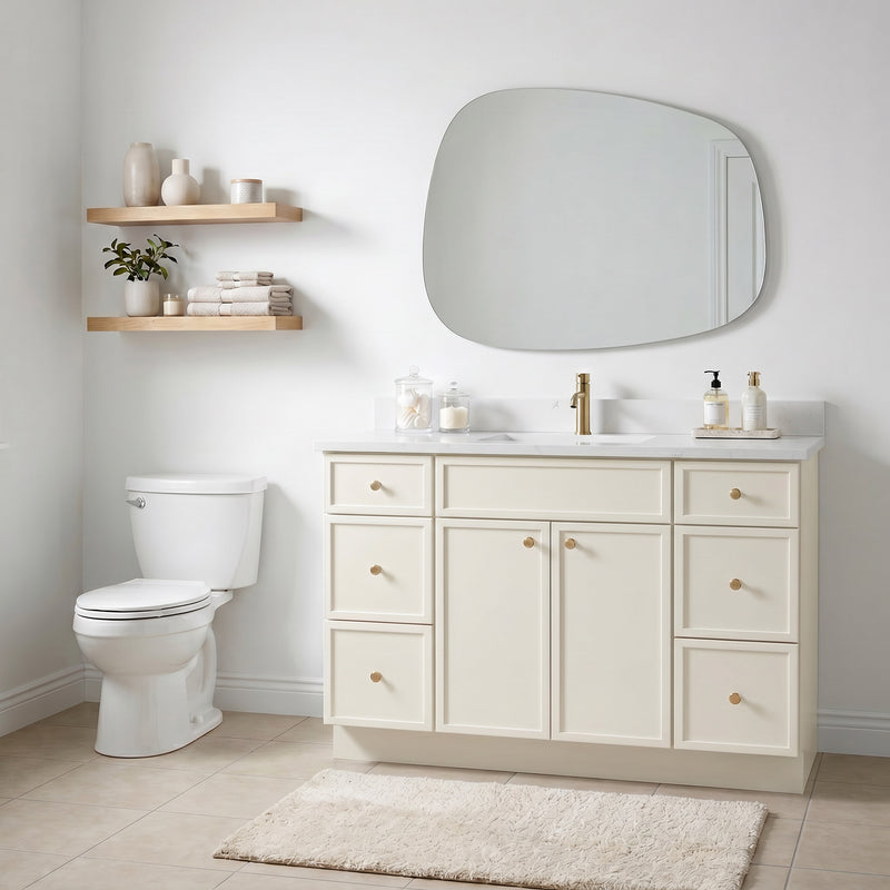 48" Slim Shaker Vanity — Off White