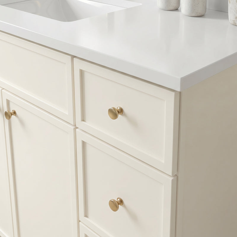 48" Slim Shaker Vanity — Off White