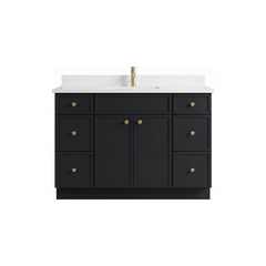 48" Slim Shaker Bathroom Vanity – Black