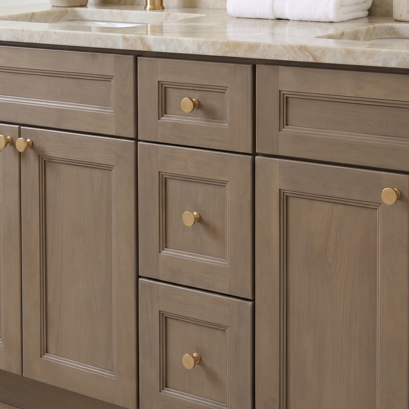 72" Willowdale Double Sink Vanity with Cream Quartzite Top