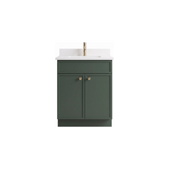 24" Slim Shaker Bathroom Vanity – Forest Green