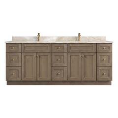 84" Shaker Bathroom Vanity – Willowdale – 9 Drawers