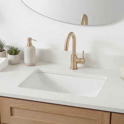 48" White Oak Shaker Vanity – Single Sink