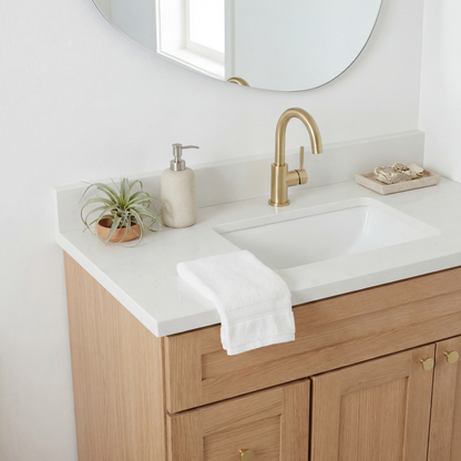 36" White Oak Shaker Vanity – Single Sink