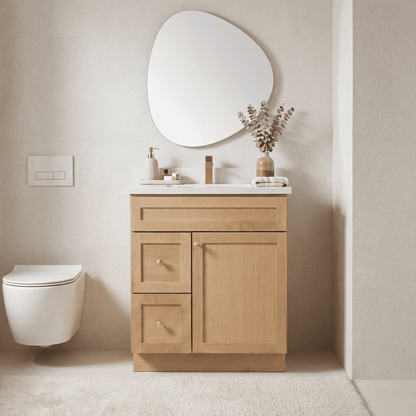 30" White Oak Shaker Vanity