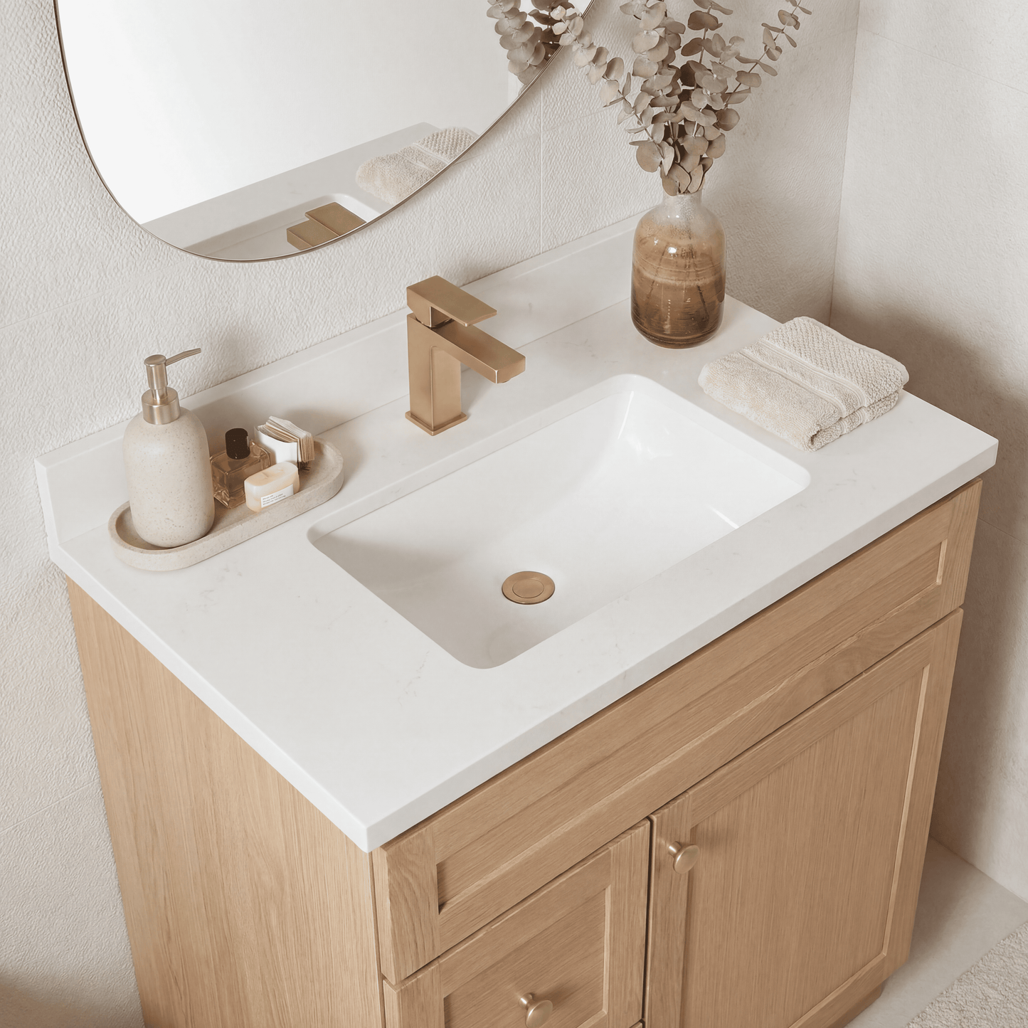 30" White Oak Shaker Vanity