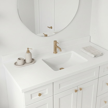 48" White Shaker Vanity – Single Sink