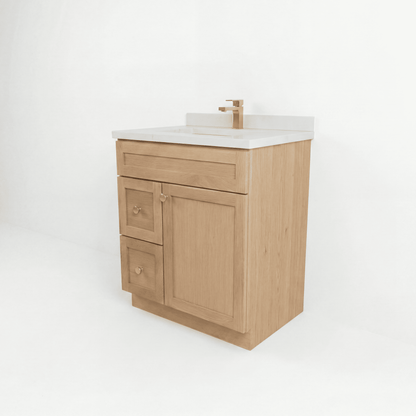 30" White Oak Shaker Vanity