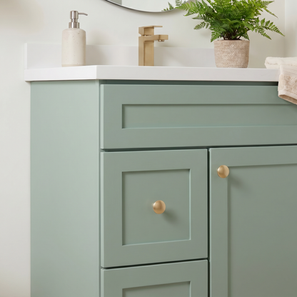 30" Olive Green Shaker Vanity – Single Sink