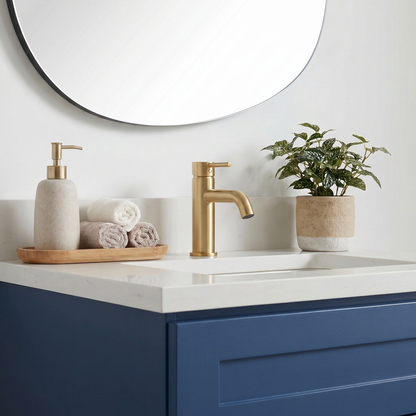24" Navy Blue Shaker Vanity - Single Sink
