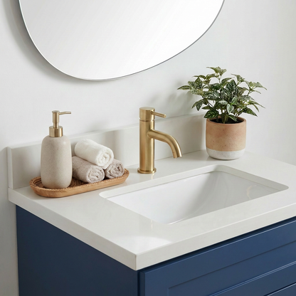 24" Navy Blue Shaker Vanity - Single Sink