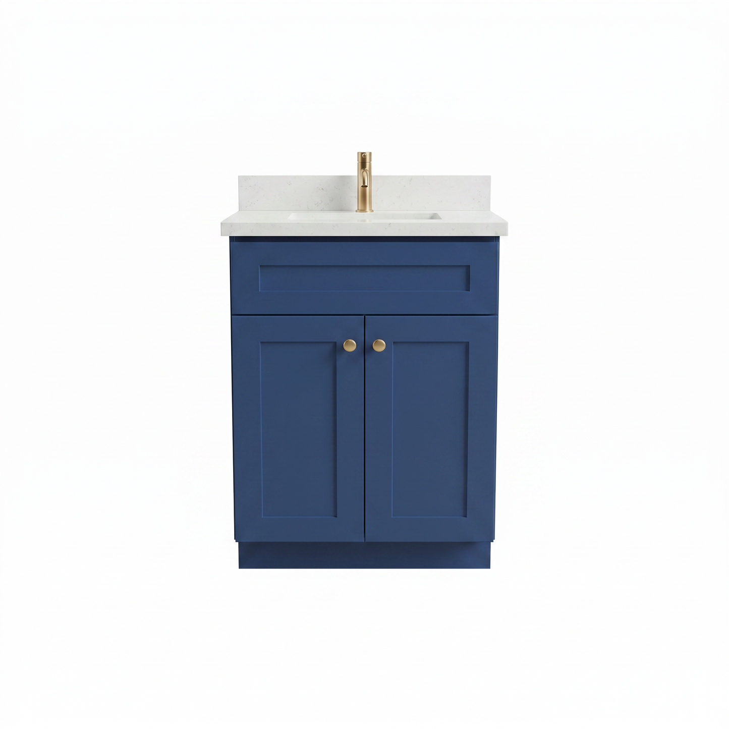 24" Navy Blue Shaker Vanity - Single Sink